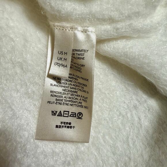 Free People V-Neck Long Sleeve Sweater Women’s Size Medium White - Picture 4 of 6